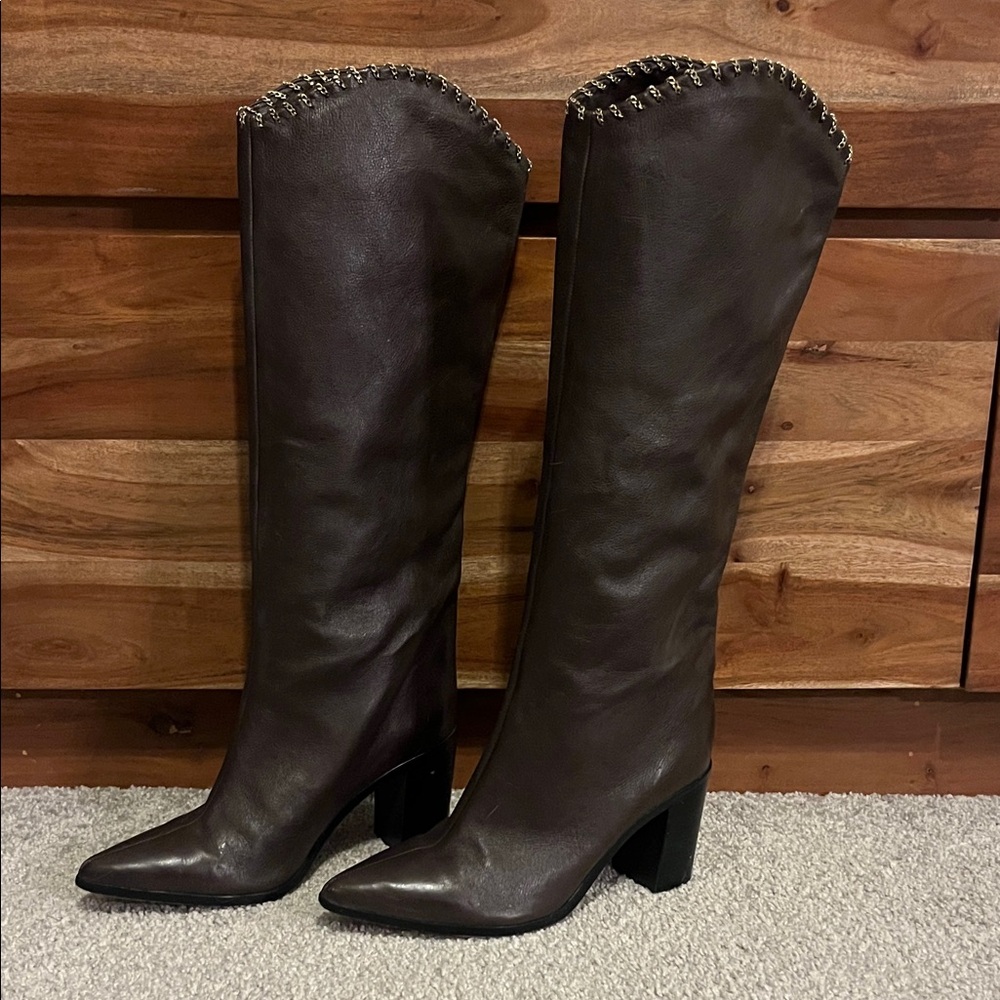 Schutz Brown Leather Women's Boots